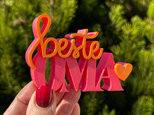 3D Schriftzug I Statement Spruch I Dekoration "Beste Oma"