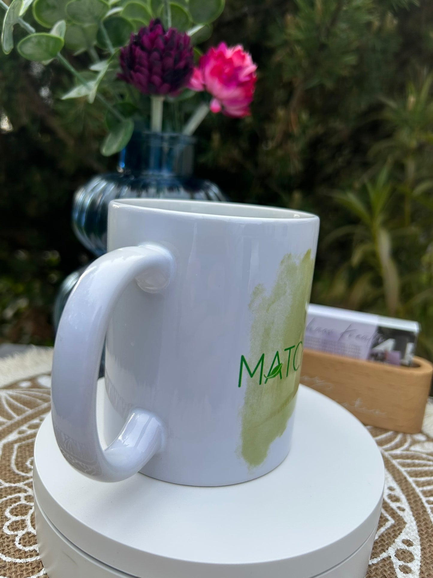 Matcha Tasse, Keramtiecher, Becher, Kaffeetasse mit Matcha Design