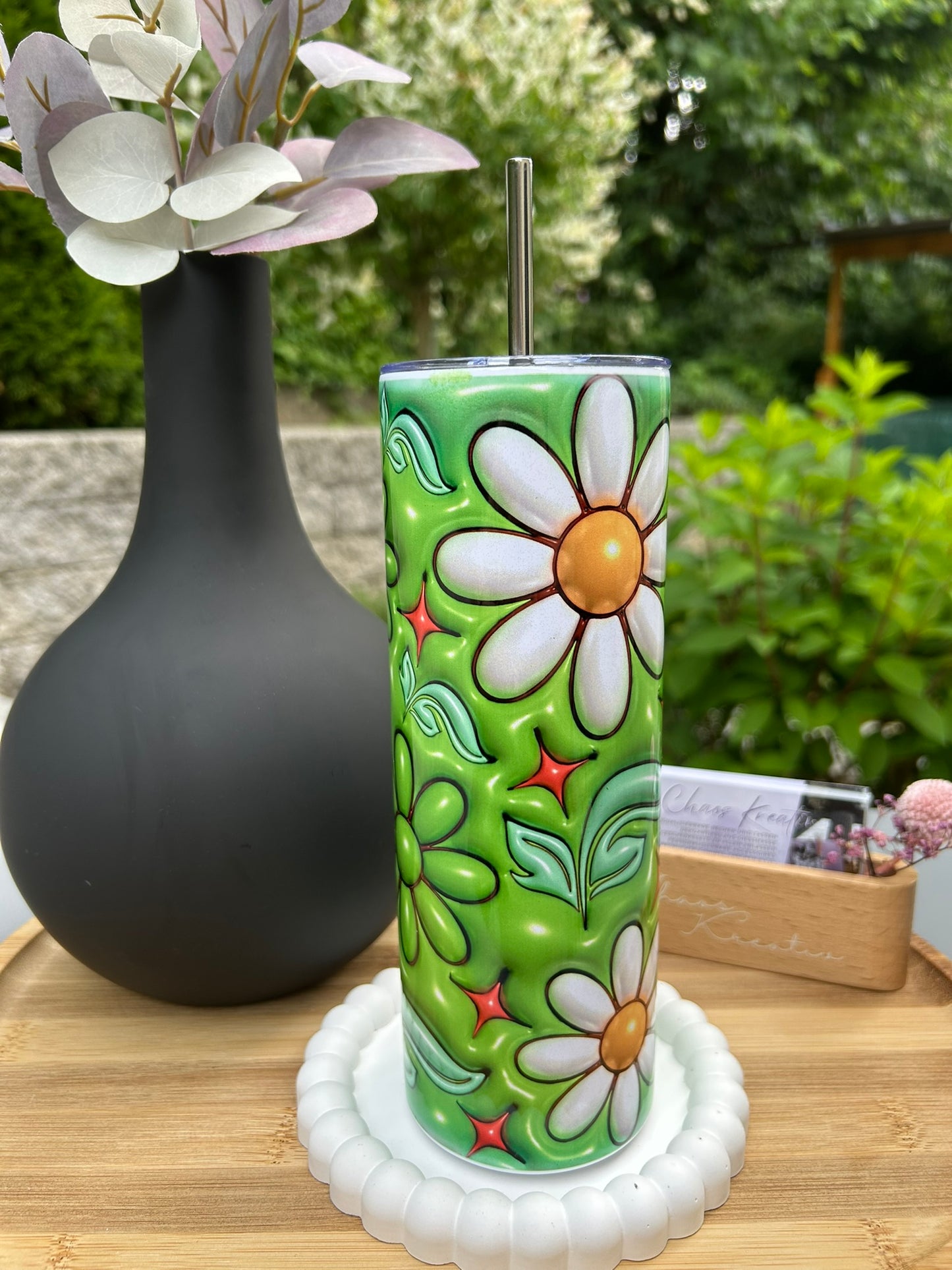 Edelstahl Thermobecher I Tumbler I Gänseblümchen