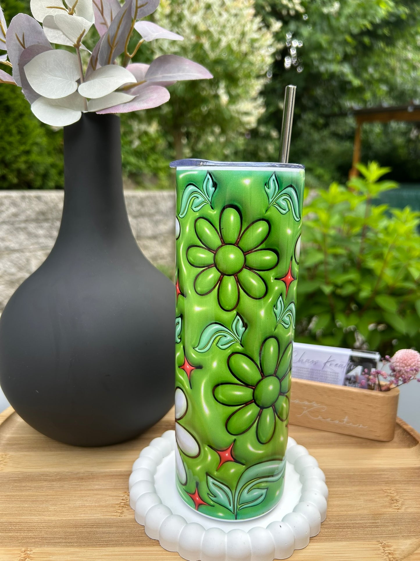 Edelstahl Thermobecher I Tumbler I Gänseblümchen 3 D