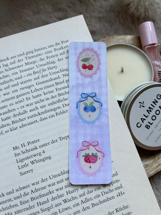 Lesezeichen Set 4 I blaue Schleifen