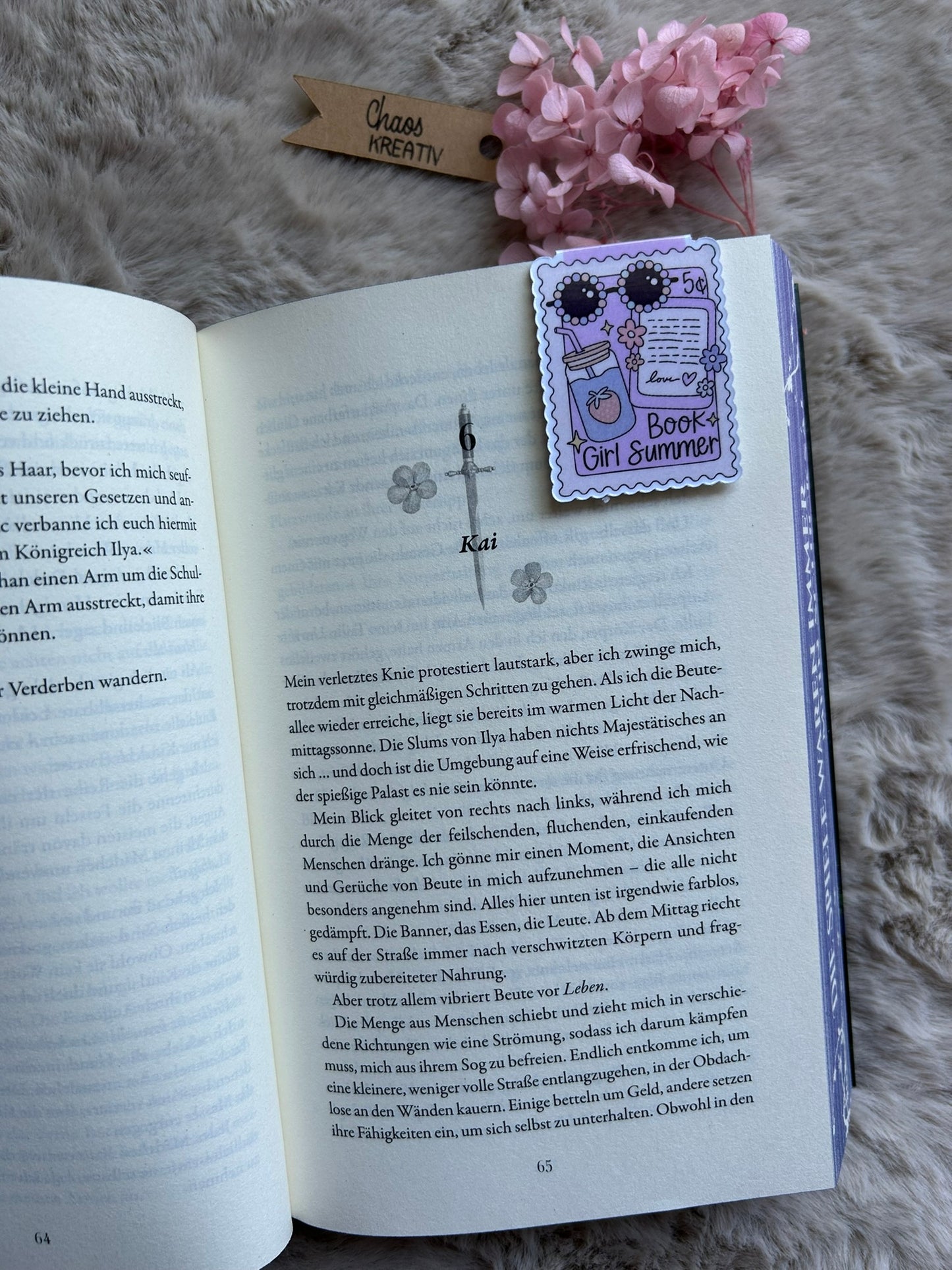 Magnetisches Lesezeichen I Book Girl Summer