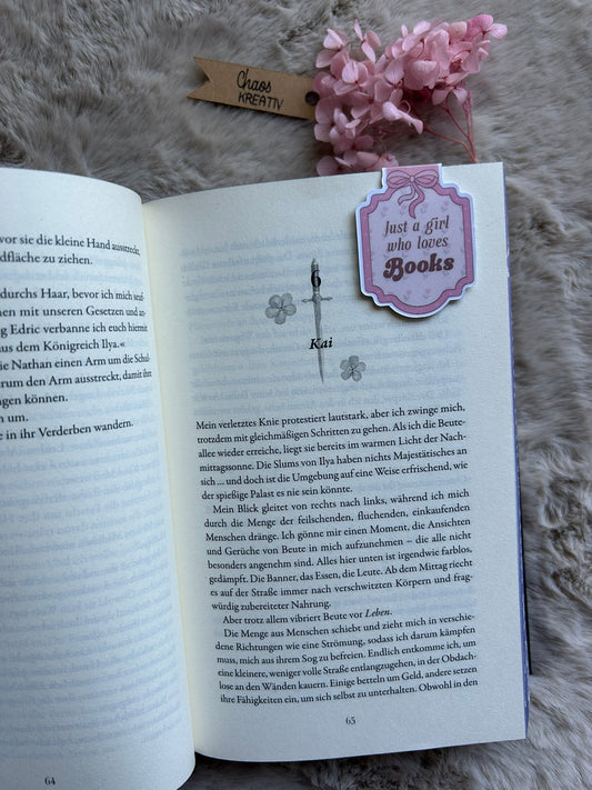 Magnetisches Lesezeichen I Just a girl who loves Books