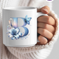 Keramiktasse mit Monogramm, personalisierter Becher mit Wunschnamen oder Monogramm