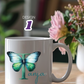 Keramiktasse mit Monogramm, personalisierter Becher mit Wunschnamen oder Monogramm