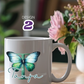 Keramiktasse mit Monogramm, personalisierter Becher mit Wunschnamen oder Monogramm