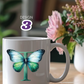 Keramiktasse mit Monogramm, personalisierter Becher mit Wunschnamen oder Monogramm