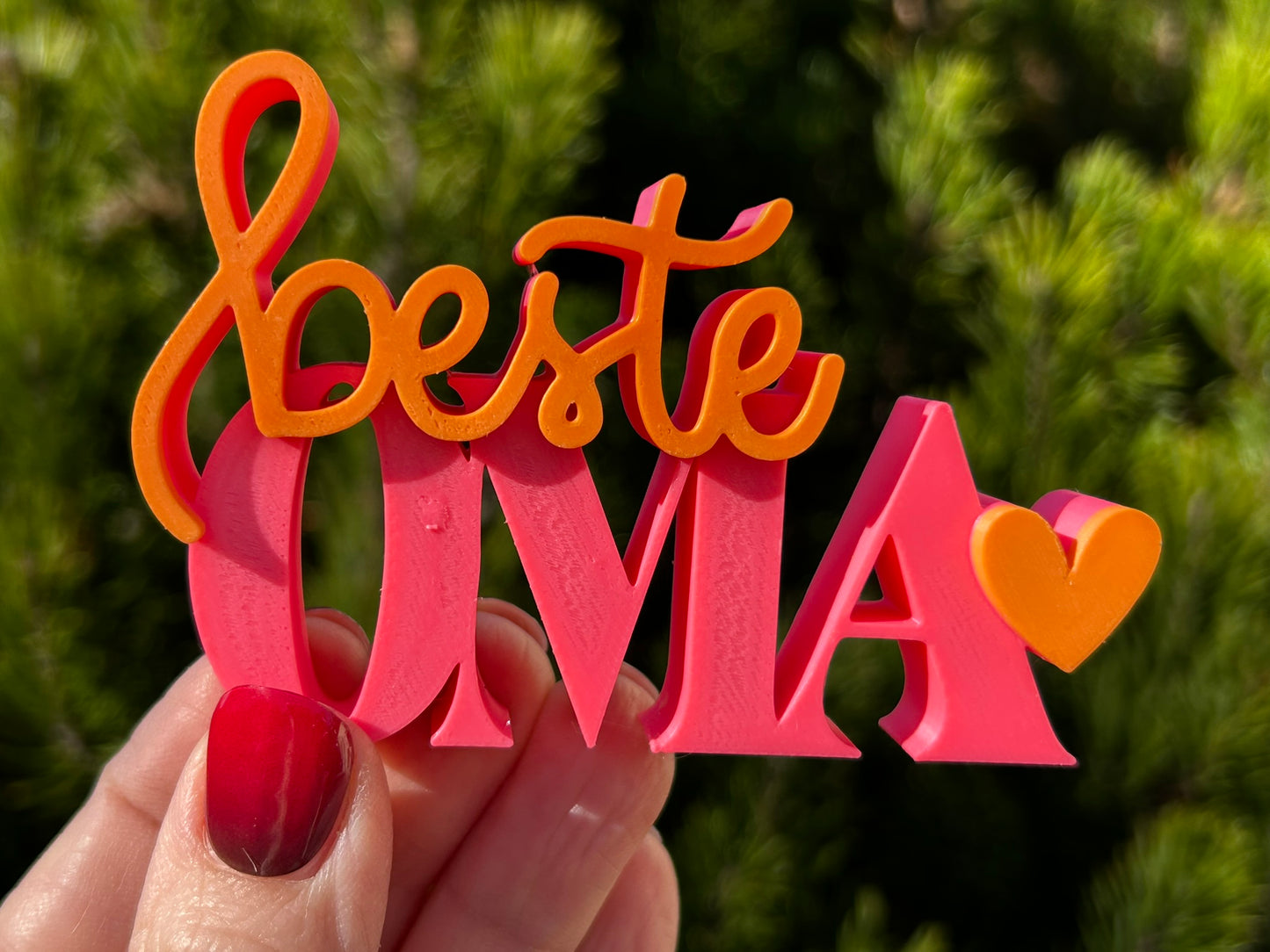 3D Schriftzug I Statement Spruch I Dekoration "Beste Oma"