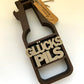 Flaschenöffner 3D I "Glückspils" I Schriftzug - Statement Spruch I Geschenk für Männer oder zum Vatertag
