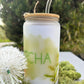 Trinkglas mit Deckel & Strohhalm I Matcha 1