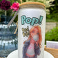 Trinkglas mit Deckel & Strohhalm, 90er Pop Design