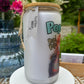 Trinkglas mit Deckel & Strohhalm, 90er Pop Design