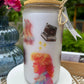 Trinkglas mit Deckel & Strohhalm, 90er Pop Design