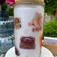 Trinkglas mit Deckel & Strohhalm, 90er Pop Design