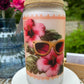 Trinkglas mit Deckel & Strohhalm, 90er Pop Design