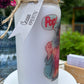 Trinkglas mit Deckel & Strohhalm, 90er Pop Design