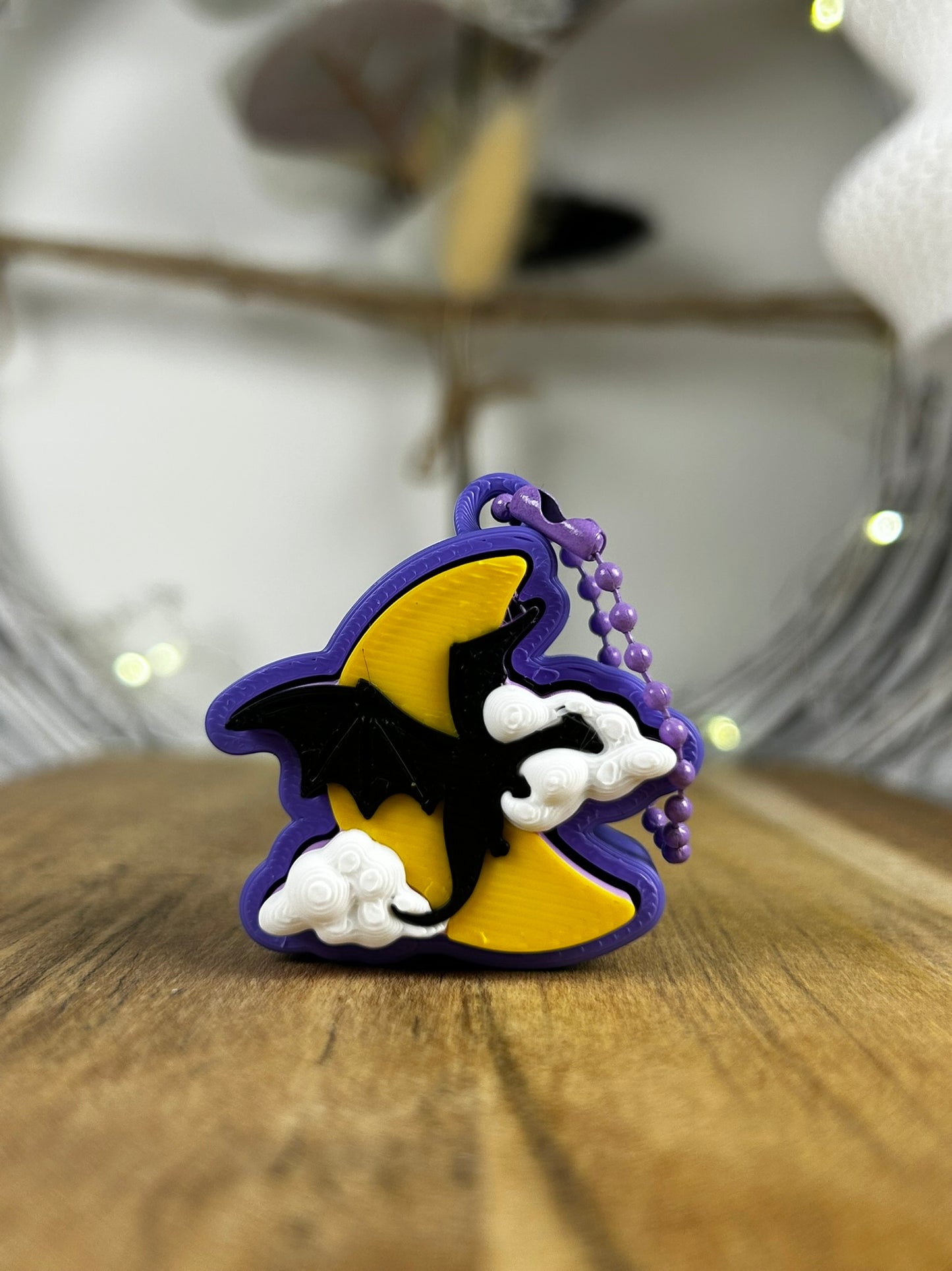 Klicker Anhänger, Schlüsselanhänger, Sensorisches Spielzeug, ADHS Spielzeug Beschäftigung, Stressabbau, Cozy Geschenk, Schwarzer Drache