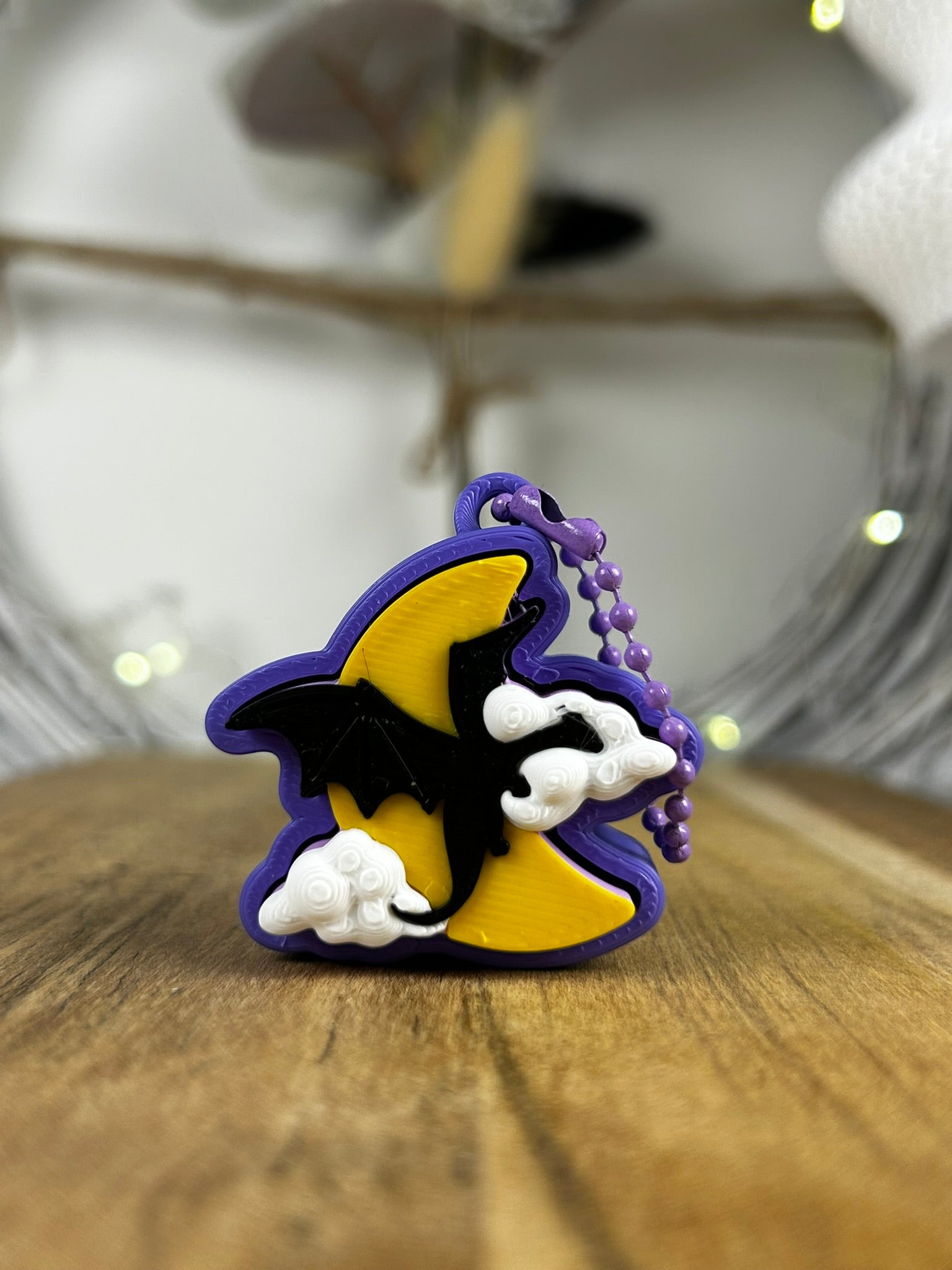Klicker Anhänger, Schlüsselanhänger, Sensorisches Spielzeug, ADHS Spielzeug Beschäftigung, Stressabbau, Cozy Geschenk, Schwarzer Drache