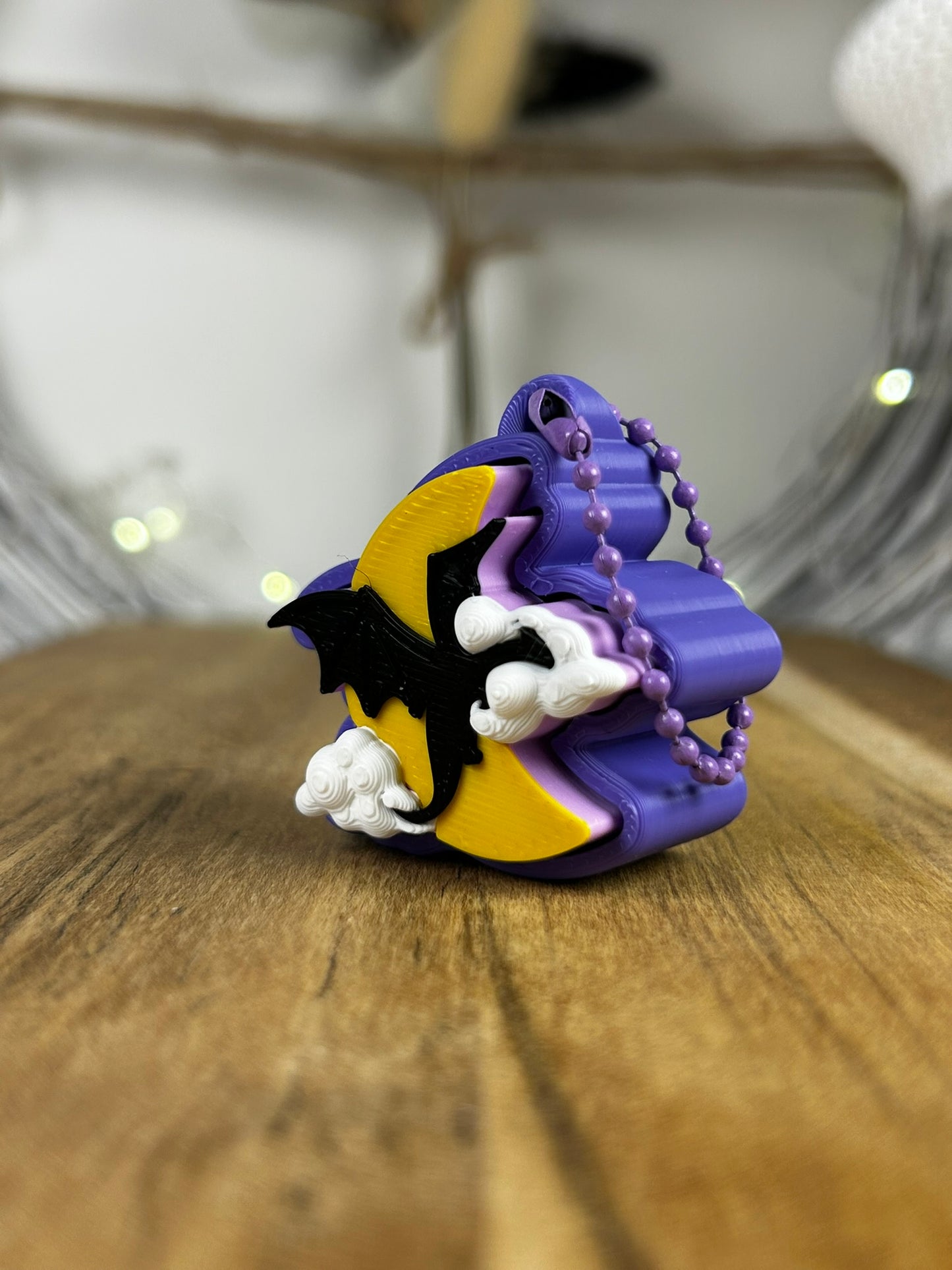 Klicker Anhänger, Schlüsselanhänger, Sensorisches Spielzeug, ADHS Spielzeug Beschäftigung, Stressabbau, Cozy Geschenk, Fourth Wings, Scwarzer und weißer Drache