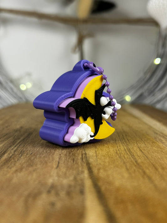Klicker Anhänger, Schlüsselanhänger, Sensorisches Spielzeug, ADHS Spielzeug Beschäftigung, Stressabbau, Cozy Geschenk, Schwarzer Drache
