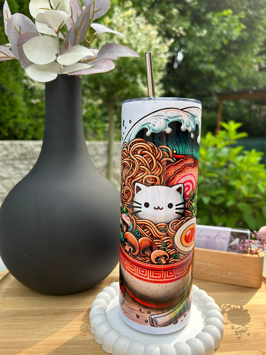 Edelstahl Thermobecher I Tumbler I Kawaii Katze