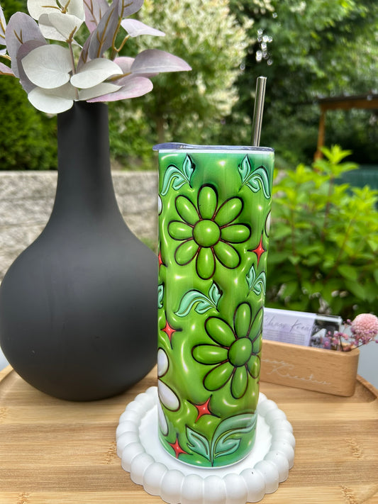 Edelstahl Thermobecher I Tumbler I Gänseblümchen 3 D