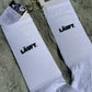 Tennis-Socken, weiß "LÄUFT"