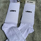 Tennis-Socken, weiß "LÄUFT"