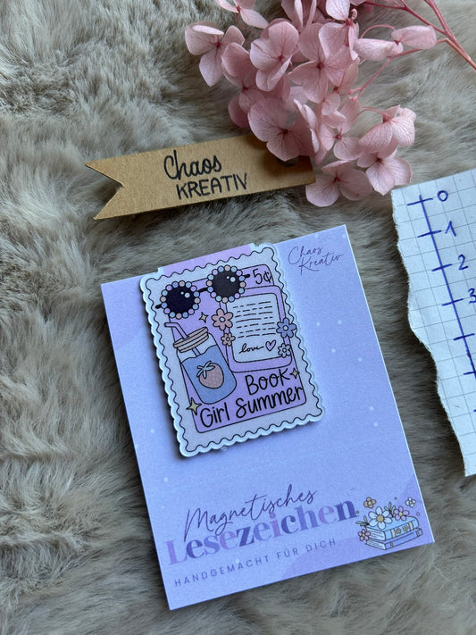 Magnetisches Lesezeichen I Book Girl Summer