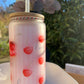 Trinkglas mit Deckel & Strohhalm I Muffin trifft Kirsche