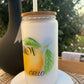 Trinkglas mit Deckel & Strohhalm I Limoncello 