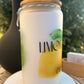 Trinkglas mit Deckel & Strohhalm I Limoncello