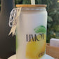 Trinkglas mit Deckel & Strohhalm I Limoncello