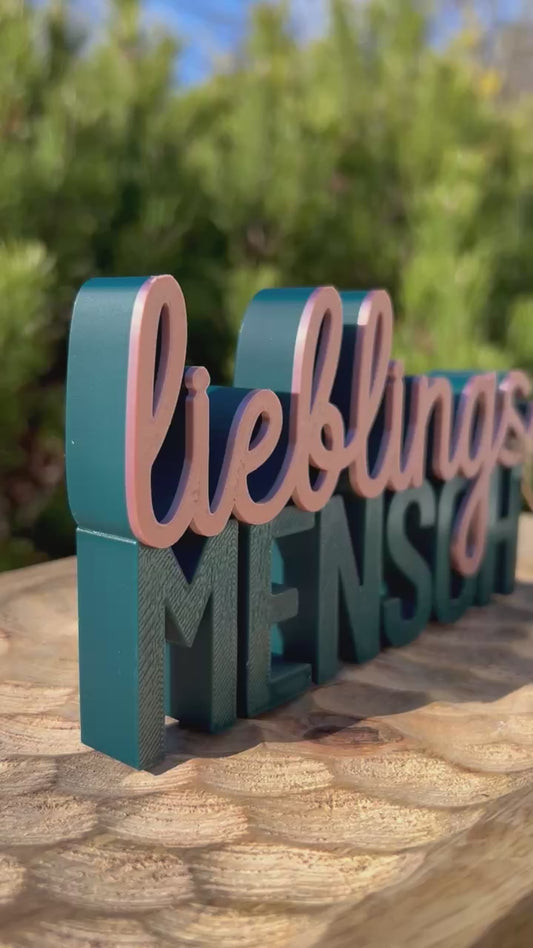 3D Schriftzug I Statement Spruch I Dekoration "Lieblingsmensch"
